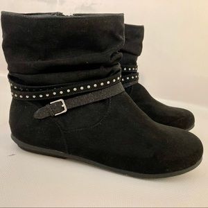 So Rylee Black Ankle Boots Girls Size 6 NEW